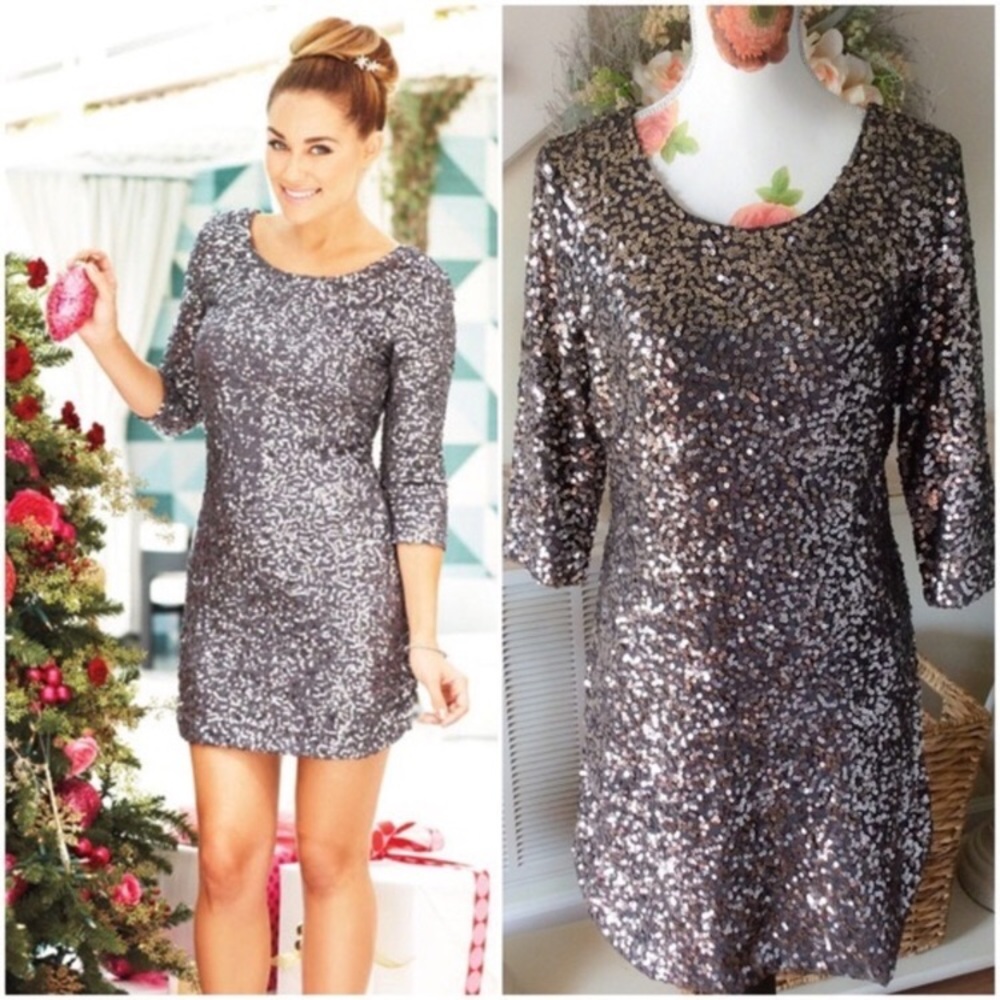 LC silver cocktail dress
